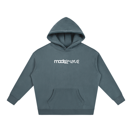 Oversize Classic Hoodie - Gray Blue